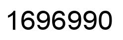 Number 1696990 black image