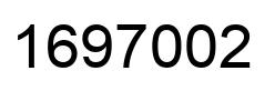 Number 1697002 black image