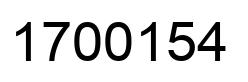 Number 1700154 black image