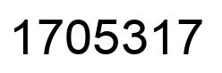 Number 1705317 black image