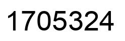 Number 1705324 black image