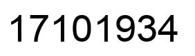Número 17101934 imagen negro