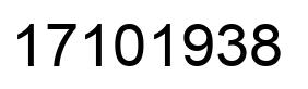 Número 17101938 imagen negro