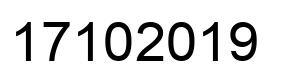 Number 17102019 black image