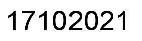 Number 17102021 black image