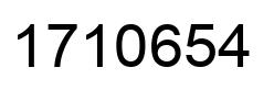 Number 1710654 black image