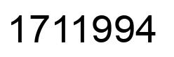 Number 1711994 black image