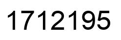 Number 1712195 black image