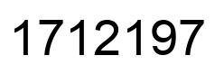 Number 1712197 black image