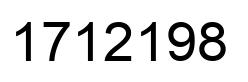 Number 1712198 black image