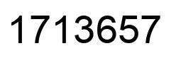 Number 1713657 black image