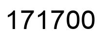 Number 171700 black image