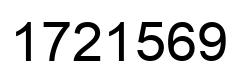 Number 1721569 black image