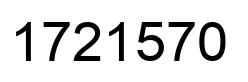 Number 1721570 black image