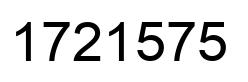 Number 1721575 black image