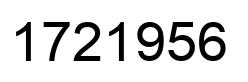 Number 1721956 black image