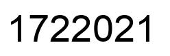 Number 1722021 black image