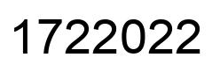 Number 1722022 black image