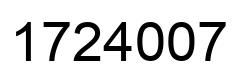 Number 1724007 black image