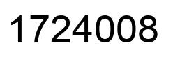 Number 1724008 black image