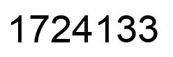 Number 1724133 black image