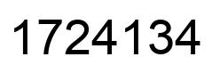 Number 1724134 black image