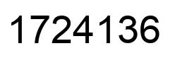 Number 1724136 black image