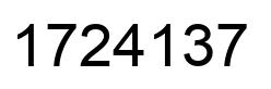 Number 1724137 black image