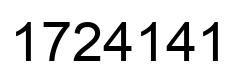 Number 1724141 black image