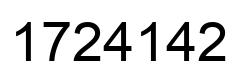 Number 1724142 black image