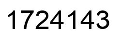 Number 1724143 black image