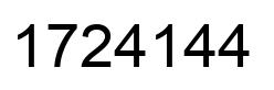 Number 1724144 black image