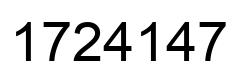 Number 1724147 black image