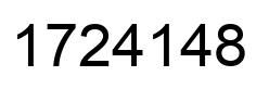 Number 1724148 black image