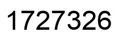 Number 1727326 black image