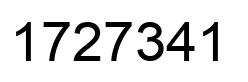 Number 1727341 black image