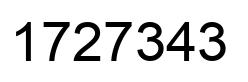 Number 1727343 black image