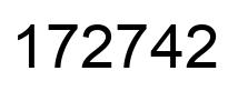 Number 172742 black image