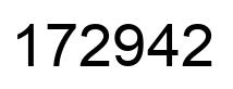Número 172942 imagen negro
