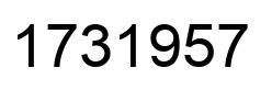 Number 1731957 black image