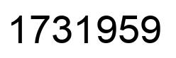 Number 1731959 black image