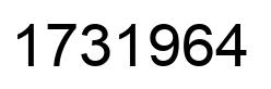 Number 1731964 black image