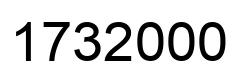 Number 1732000 black image