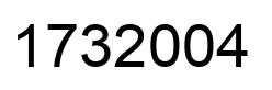 Number 1732004 black image