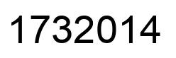 Number 1732014 black image