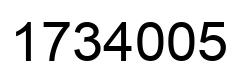 Number 1734005 black image
