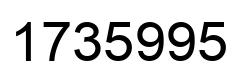 Number 1735995 black image