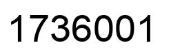 Number 1736001 black image