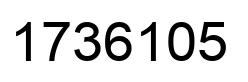 Number 1736105 black image