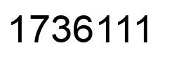 Number 1736111 black image